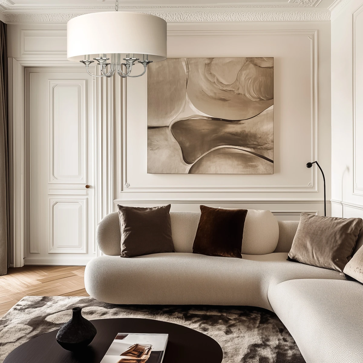 Lampa wisząca ABU DHABI P06512CH-WH we wnętrzu