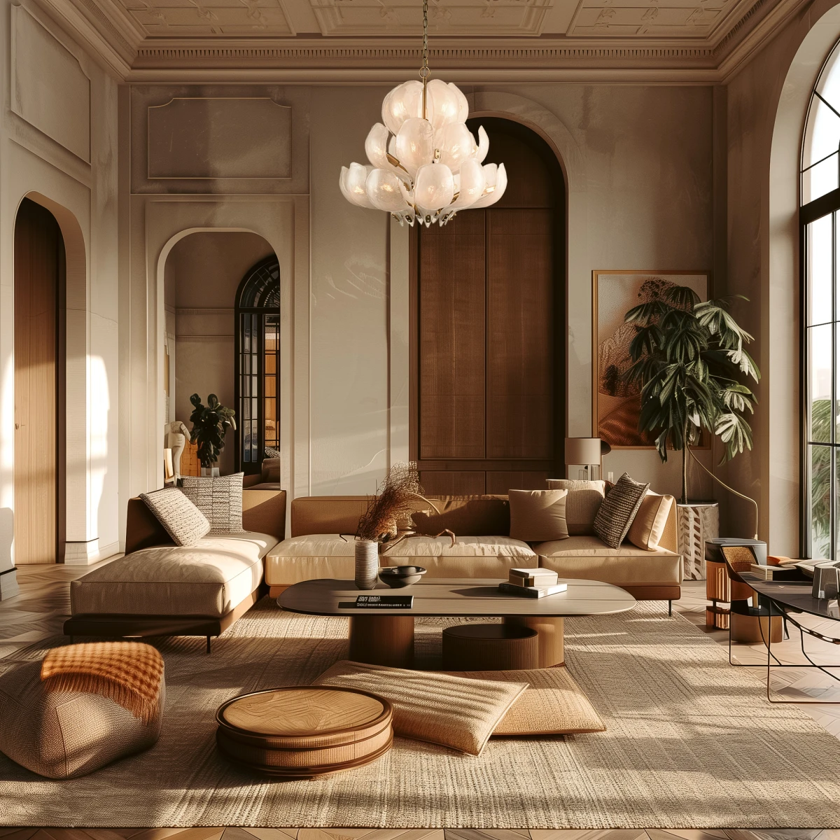 Lampa wisząca CANNES P22791BR we wnętrzu